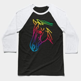 Colourful horse head Baseball T-Shirt